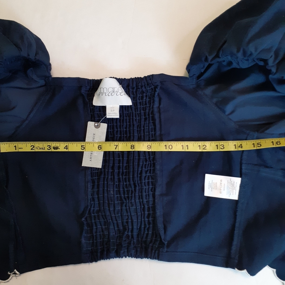 Anthropologie Mare NWT Puff Sleve Wrap Top - Picture 5 of 11